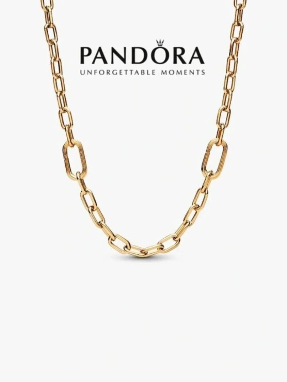 Pandora Gold Link Chain Necklace - Shiny Gold Tone